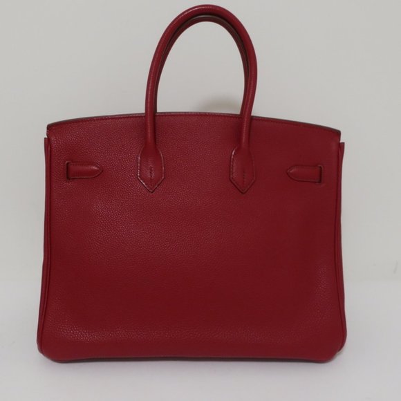 HERMES BIRKIN 35CM ROUGE GARANCE TOGO LEATHER GOLD HARDWARE 2008 - Picture 2 of 14